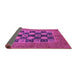 Sideview of Abstract Purple Modern Rug, abs4957pur