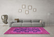 Machine Washable Abstract Purple Modern Area Rugs in a Living Room, wshabs4957pur