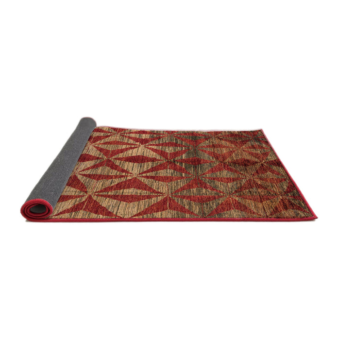Sideview of Abstract Chocolate Brown Modern Rug, abs4958