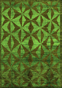 Abstract Green Modern Rug, abs4958grn