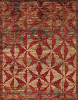 Abstract Chocolate Brown Modern Rug, abs4958