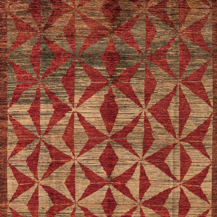 Abstract Chocolate Brown Modern Rug, abs4958