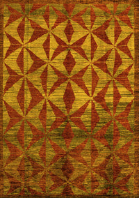 Abstract Yellow Modern Rug, abs4958yw