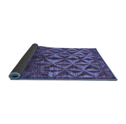 Sideview of Abstract Blue Modern Rug, abs4958blu