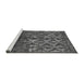 Sideview of Machine Washable Abstract Gray Modern Rug, wshabs4958gry