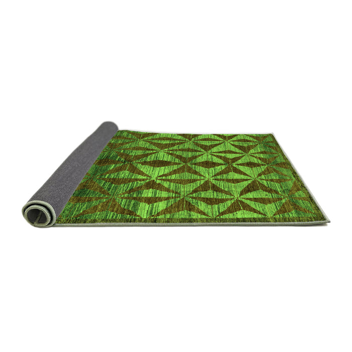 Sideview of Abstract Green Modern Rug, abs4958grn