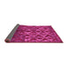 Sideview of Abstract Pink Modern Rug, abs4958pnk