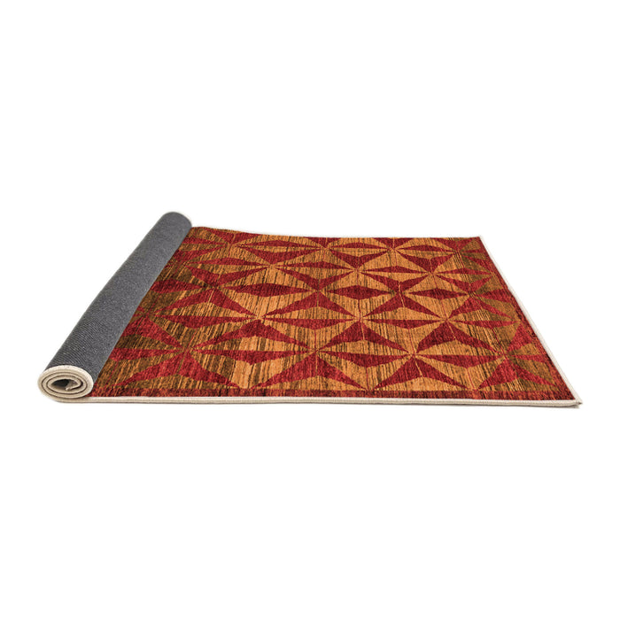 Sideview of Abstract Orange Modern Rug, abs4958org