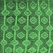 Square Machine Washable Abstract Emerald Green Modern Area Rugs, wshabs4959emgrn