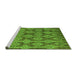 Sideview of Machine Washable Abstract Green Modern Area Rugs, wshabs4959grn