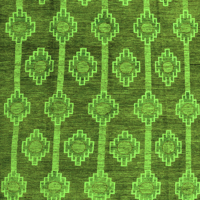 Machine Washable Abstract Green Modern Area Rugs, wshabs4959grn