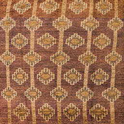 Square Machine Washable Abstract Orange Rug, wshabs4959