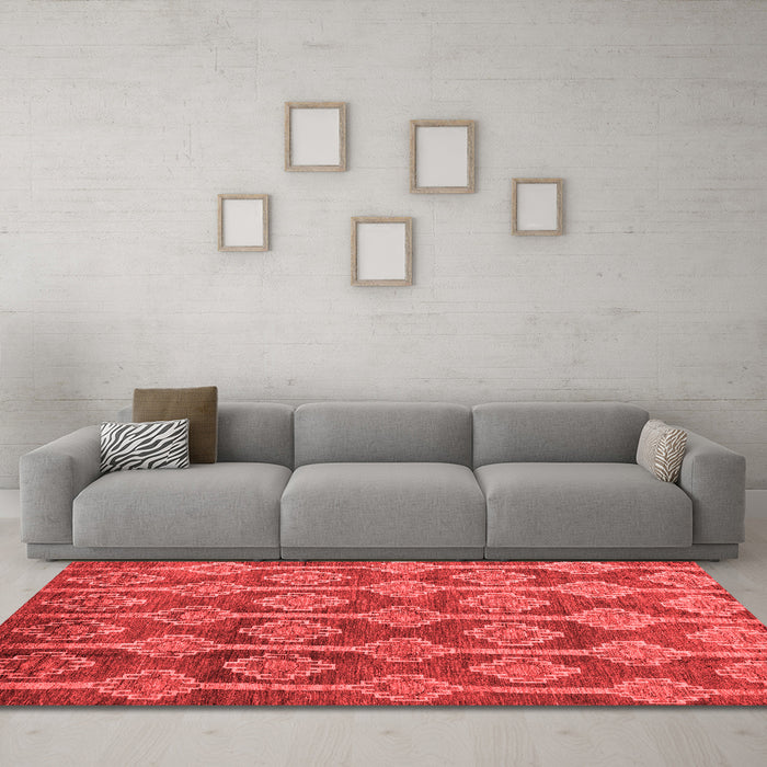 Modern Red Washable Rugs