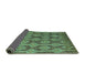 Sideview of Abstract Turquoise Modern Rug, abs4959turq