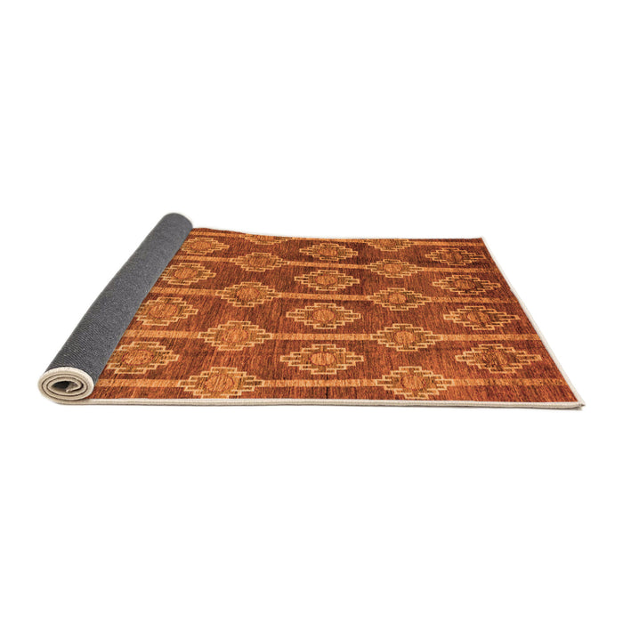 Sideview of Abstract Orange Modern Rug, abs4959org