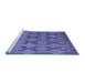 Sideview of Machine Washable Abstract Blue Modern Rug, wshabs4959blu