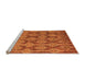 Sideview of Machine Washable Abstract Orange Modern Area Rugs, wshabs4959org