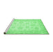 Sideview of Machine Washable Oriental Emerald Green Traditional Area Rugs, wshabs495emgrn