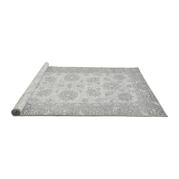 Sideview of Machine Washable Oriental Gray Traditional Rug, wshabs495gry