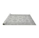 Sideview of Machine Washable Oriental Gray Traditional Rug, wshabs495gry