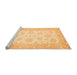 Sideview of Machine Washable Oriental Orange Traditional Area Rugs, wshabs495org