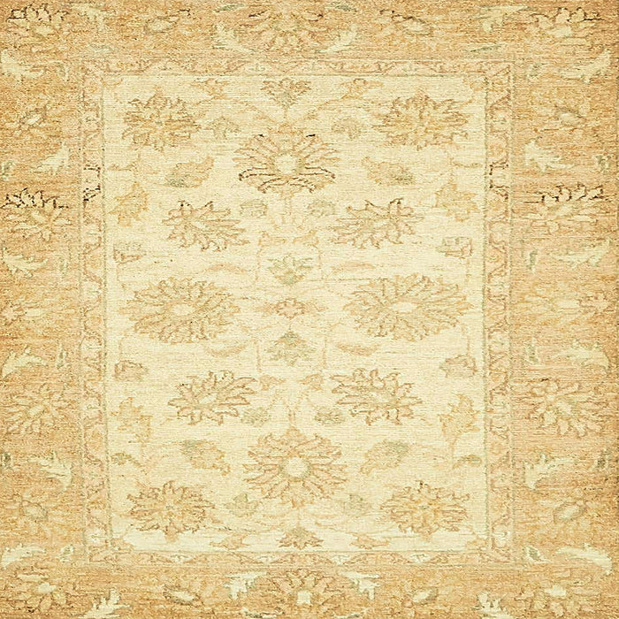 Square Abstract Sun Yellow Oriental Rug, abs495