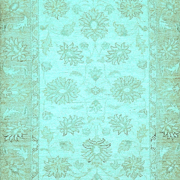 Machine Washable Oriental Light Blue Traditional Rug, wshabs495lblu