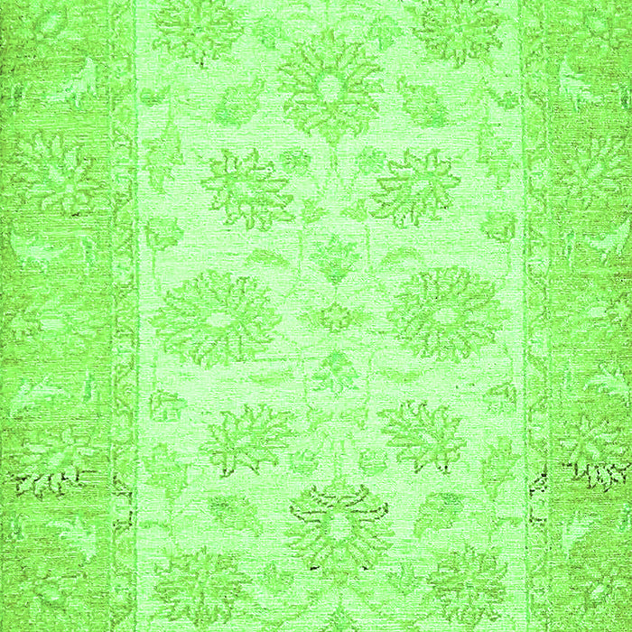 Machine Washable Oriental Green Traditional Area Rugs, wshabs495grn