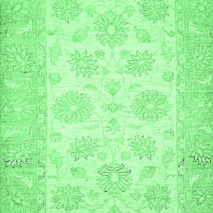 Machine Washable Oriental Emerald Green Traditional Area Rugs, wshabs495emgrn