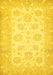 Machine Washable Oriental Yellow Traditional Rug, wshabs495yw