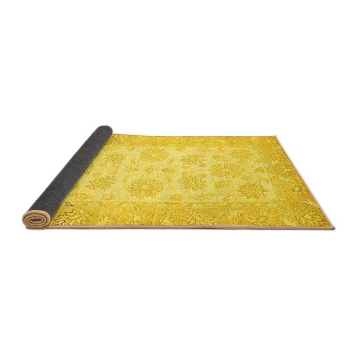 Sideview of Oriental Yellow Traditional Rug, abs495yw