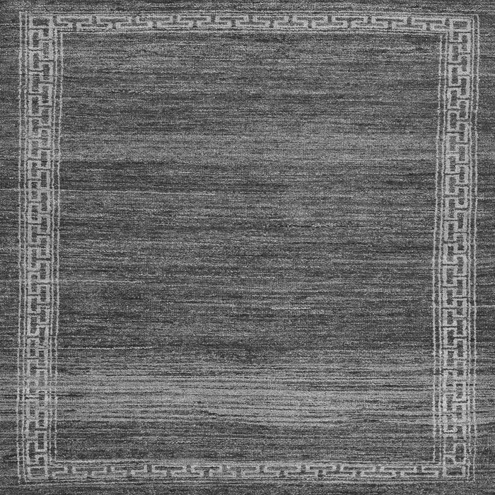 Square Machine Washable Abstract Gray Modern Rug, wshabs4960gry