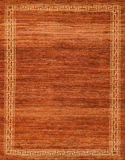 Abstract Neon Orange Modern Rug, abs4960