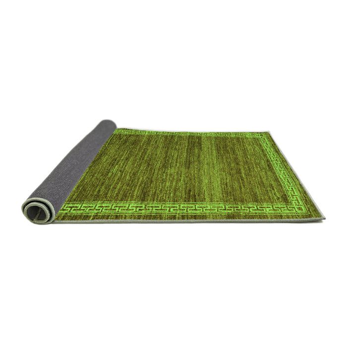 Sideview of Abstract Green Modern Rug, abs4960grn