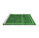 Sideview of Machine Washable Abstract Emerald Green Modern Area Rugs, wshabs4960emgrn