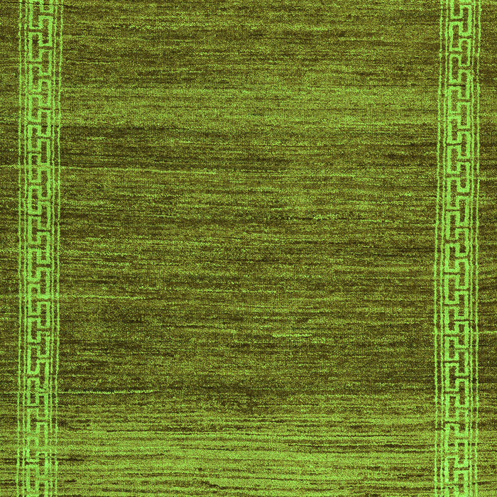 Machine Washable Abstract Green Modern Area Rugs, wshabs4960grn
