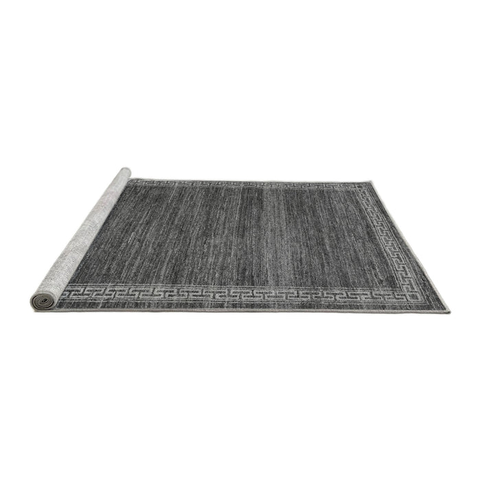 Sideview of Machine Washable Abstract Gray Modern Rug, wshabs4960gry