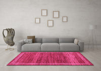 Machine Washable Abstract Pink Modern Rug, wshabs4960pnk