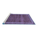 Sideview of Machine Washable Abstract Blue Modern Rug, wshabs4960blu