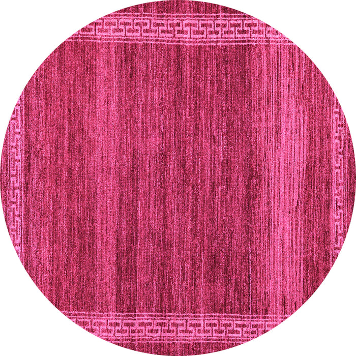 Round Abstract Pink Modern Rug, abs4960pnk