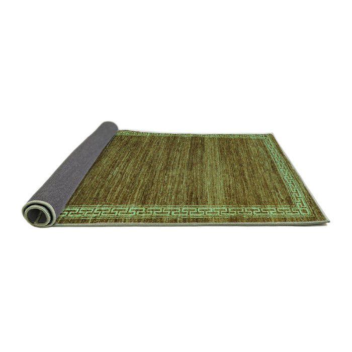 Sideview of Abstract Turquoise Modern Rug, abs4960turq