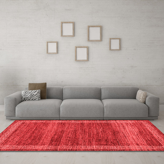 Modern Red Washable Rugs