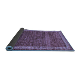 Sideview of Abstract Blue Modern Rug, abs4960blu