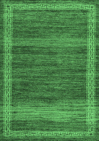 Abstract Emerald Green Modern Rug, abs4960emgrn