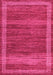 Machine Washable Abstract Pink Modern Rug, wshabs4960pnk