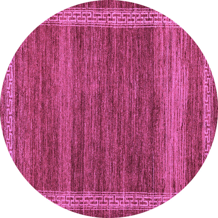 Round Abstract Purple Modern Rug, abs4960pur