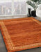 Machine Washable Abstract Neon Orange Rug in a Family Room, wshabs4960