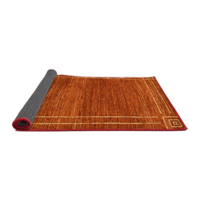 Sideview of Abstract Orange Red Modern Rug, abs4961