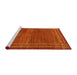 Sideview of Machine Washable Abstract Orange Red Rug, wshabs4961