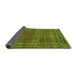 Sideview of Abstract Green Modern Rug, abs4961grn